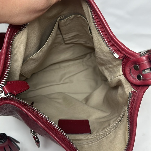 COACH Legacy Tassel Duffle 19889
Leather Crossbody Bag Deep Red - Picture 9 of 17